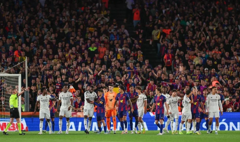 El público del Camp Nou, en el clásico