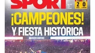 La portada SPORT de este lunes, 11 de mayo de 2026